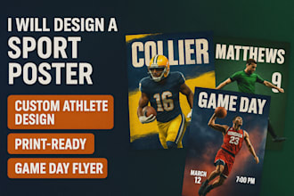 design custom sport poster team event flyer business sport graphics  vector art