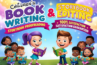 write, edit and proofread children book kids book developmental editor