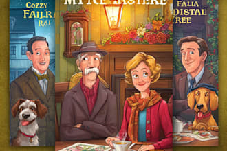 design a book cover for cozy mystery