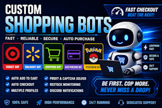 do terget bot, walmart bot, shopping bot ,auto purchase bot, pokémon bot