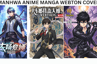 draw webtoon manhwa anime webtoon cover, japanese shonen anime manhwa wattpad
