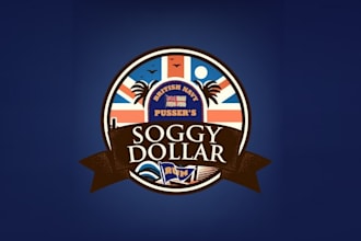 design unique soggy dollar boat logo