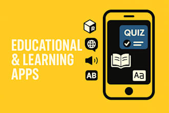 develop education game app, tutoring app, language learning, exam app