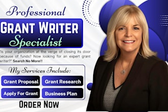 write small business grant writing, grant proposal, apply for grant, non profit