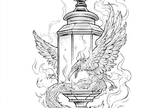 create a unique line art tattoo design