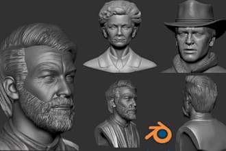 do realistic 3d head 3d bust model full body character stl model for 3d printing