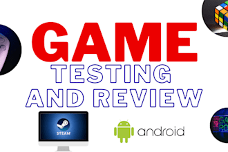 test and review your game on steam or android