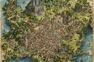 create fantasy, retro and vintage maps for board games