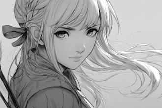 draw sketch anime, fanart, manga art