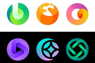 make modern , unique , creative circle logo for your business