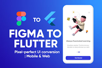 convert figma to a flutter app with firebase backend