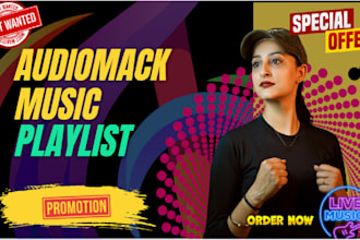 promote your audiomack music, to targeted fans and niche playlist curators