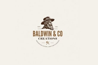 design crafting legacy bald win co logo