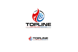design creative minds heating cooling company logo