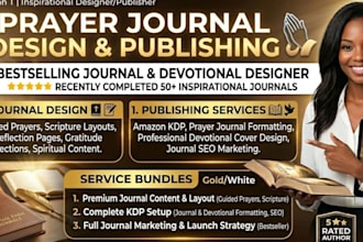 format, edit, kdp upload christian ebook, prayer journal, devotional book cover