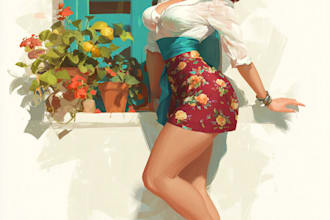 create custom pin up girl and vintage pin up girl