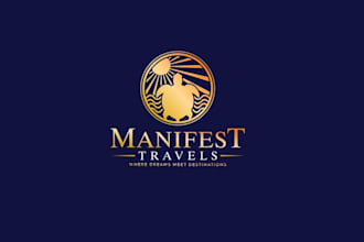 design fun unique travel agency logo