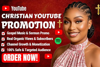 do christian music promotion for gospel music, youtube, spotify and radio