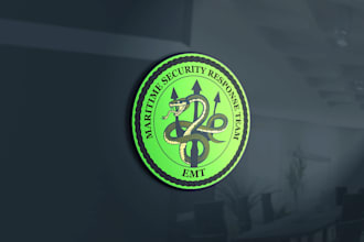 design custom skull, gym, military and tactical badge logo