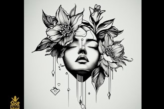 create a tattoo design of tattoo sleeve