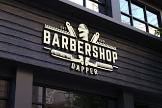 design professional barber shop and salon logo