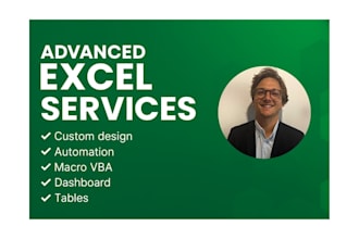 design advanced excel spreadsheets, vba, macros, formulas or data automation