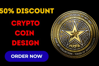 design crypto coin, bitcoin, cryptocurrency or nft logo