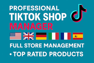 manage your US, UK, italy, germany, france, spain tiktok shop
