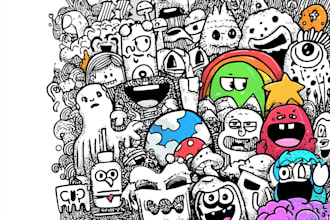 create doodle illustration for any project