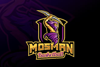 design a premium mascot logo for your basketball or sports team