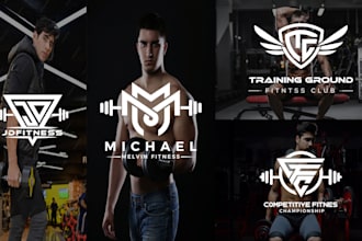 design gym fitness sports for clothing logo