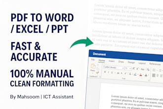 convert PDF to word, excel, or powerpoint manually and accurately