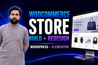 build or redesign a woocommerce online store with elementor