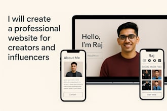 design a stunning personal brand website for influencers and creators