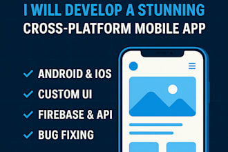 develop a professional flutter app for android and ios with firebase