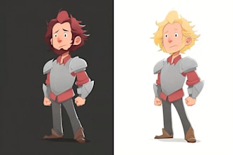 design a 2d cartoon character