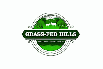 create aesthetics a natural logo for grass fed farm