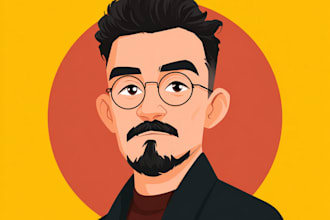 cartoon flat vector avatar or portrait