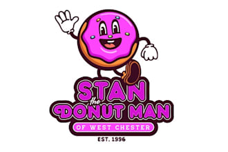 design old school donuts shop logo