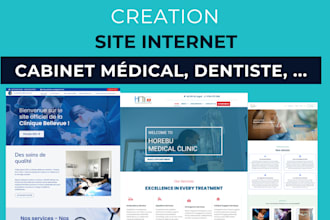 je vais réaliser le site web idéal pour votre clinique et vos patients