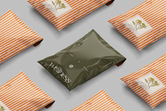 design poly mailer package,  parcel bag design and shipping