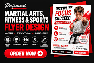 design modern martial arts, fitness, kickboxing, and sports flyers, poster brand