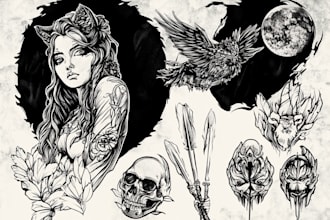 make a geometric tattoo design