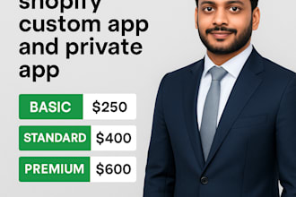 develop shopify private or custom app for your store
