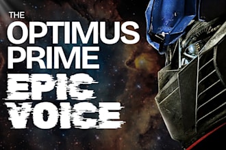 provide an epic deep american voice in optimus prime style