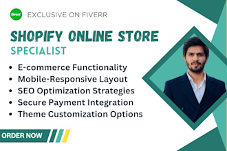 develop a custom shopify store for your brand or company