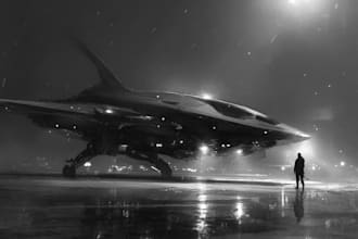 draw spaceship concept art or starship or sci fi vehicle