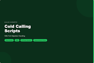 real estate cold calling scripts with objection handling