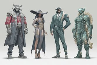 make scifi, fantasy, superhero character design