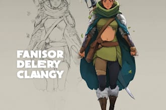 draw a fantasy character design and dnd character art